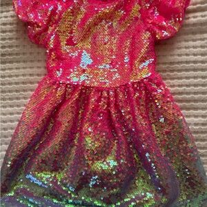 Lola + The Boys Pink and Multicolor Sequin Dress